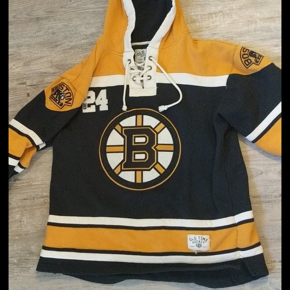 NHL Bruins Old Time Jersey Hoodie